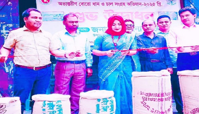 নান্দাইলে অভ্যন্তরীণ বোর ধান চাল সংগ্রহ অভিযানের উদ্বোধন