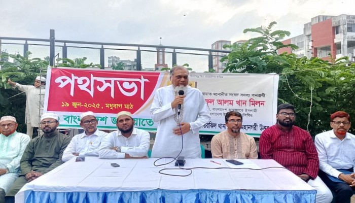 মধুবাগ মাঠে জামায়াতের পথসভা কোলের শিশু সন্তান নিয়ে আন্দোলনে গিয়ে অনেক মা শাহাদাত বরণ করেছেন-সাইফুল আলাম খান মিলন।