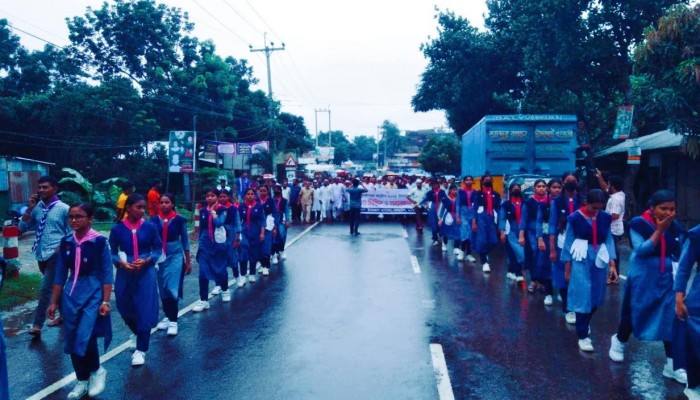 নান্দাইলে জুলাই গণঅভ্যুত্থানের পুনর্জাগরণ বর্ষপূর্তি দিবস উদযাপন।