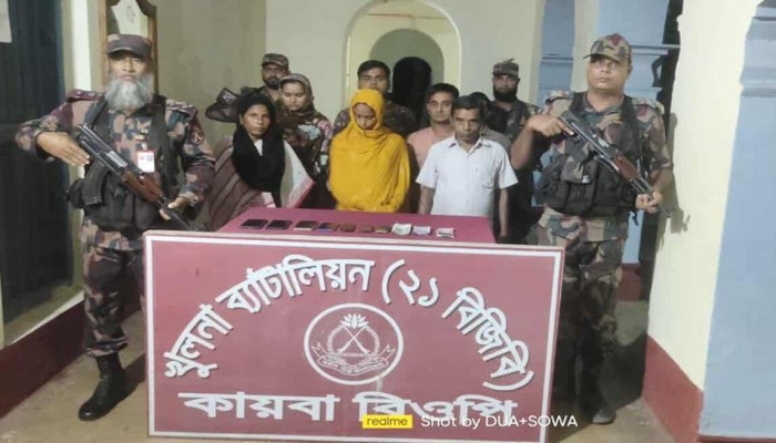 শার্শা কায়বা সীমান্তে অবৈধভাবে ভারতে যাওয়ার সময় ৭ বাংলাদেশি আটক