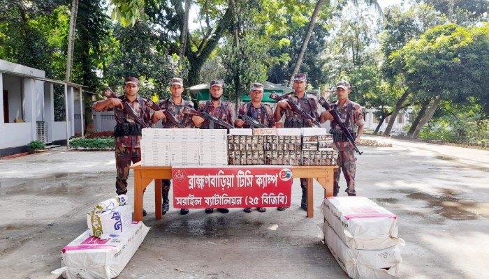 বিজয়নগরে অর্ধকোটি টাকার অবৈধ চোরাচালান মালামাল আটক