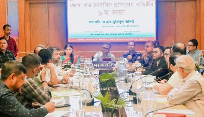 আজ অনুষ্ঠিত হলো ময়মনসিংহ জেলা শ্রম ক্রাইসিস প্রতিরোধ কমিটির ৮ম সভা