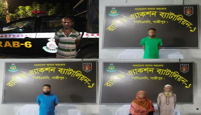 মাসুদার হত্যা মামলার এজাহারনামীয় প্রধান আসামিসহ মোট ৫ জন পলাতক আসামি গ্রেফতার।