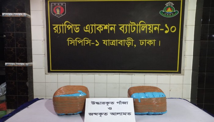 বিপুল পরিমান গাঁজাসহ ০১ জন মাদক ব্যবসায়ীকে গ্রেফতার করেছে র‌্যাব।