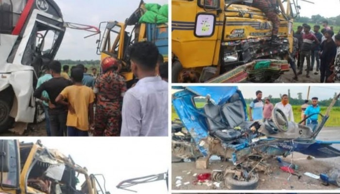 হবিগঞ্জে সৌদিয়া পরিবহন বাসের চাপায় প্রাণ গেল মা-ছেলের