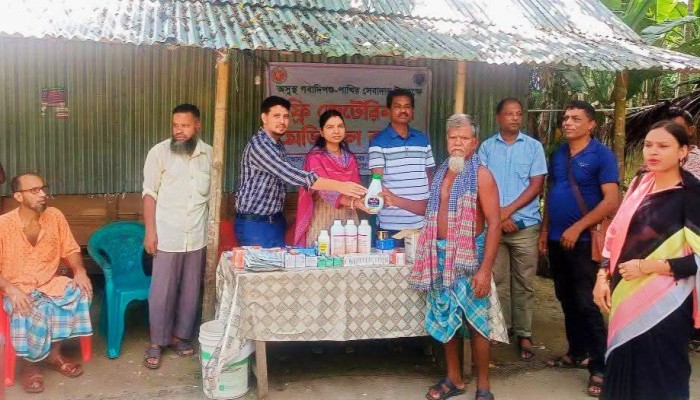 কাউখালীতে গবাদি পশু পাখির ফ্রি ভেটেরিনারী মেডিকেল ক্যাম্পেইন ও উঠান বৈঠক অনুষ্ঠিত