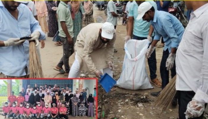 রাণীশংকৈলে বিএনপি ও শিক্ষার্থীদের যৌথ আয়োজনে পরিস্কার পরিছন্নতা কার্যক্রম