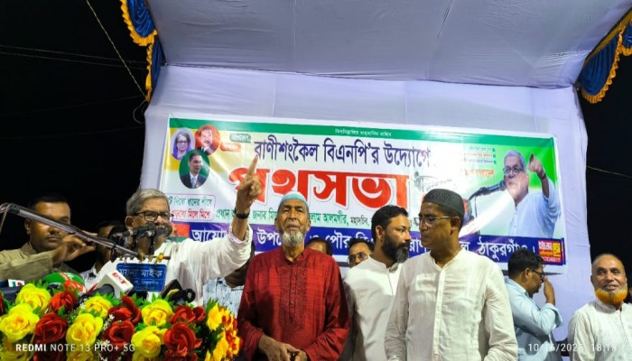আমি হাসিনাকে নিষেধ করেছিলাম এত অত্যাচার  করবেন না-রাণীশংকৈল পথসভায় মির্জা ফখরুল