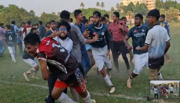 কুবিতে আন্তঃবিভাগ ফুটবল ম্যাচে মারামারি, ম্যাচ স্থগিত