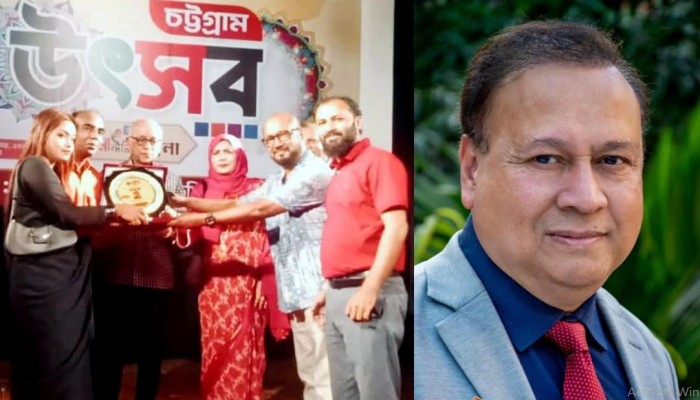 চট্টগ্রাম উৎসবে সম্মাননায় ভূষিত হলেন বিশিষ্ট আইনজীবী ব্যারিস্টার মনোয়ার হোসেন