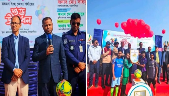 ময়মনসিংহে আন্ত কলেজ ফুটবল টুর্নামেন্ট উদ্বোধন