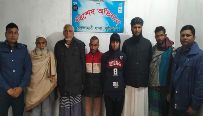কুড়িগ্রামের ভূরুঙ্গামারীতে বিভিন্ন মামলায় গ্রেফতার ৮