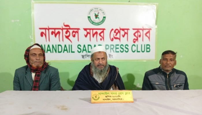 নান্দাইল সদর প্রেসক্লাবের সাংবাদিকদের সঙ্গে জাতীয় পার্টির প্রার্থী হাসমত মাহমুদ তারেকের মতবিনিময়