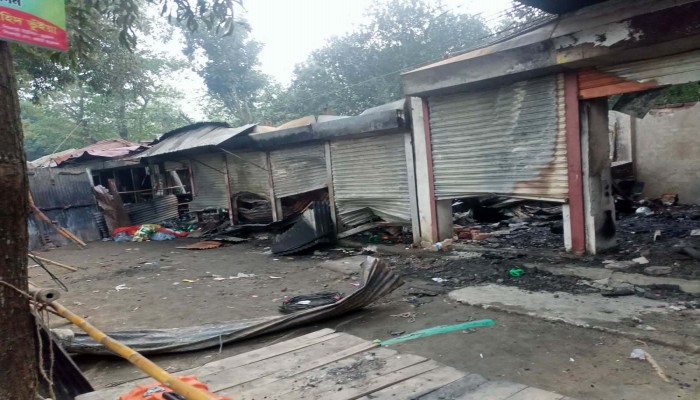 ব্রাহ্মণপাড়ায় ভয়াবহ অগ্নিকাণ্ডে ৭ দোকান পুড়ে ছাই, ক্ষয়ক্ষতি ৮০ লাখ টাকা