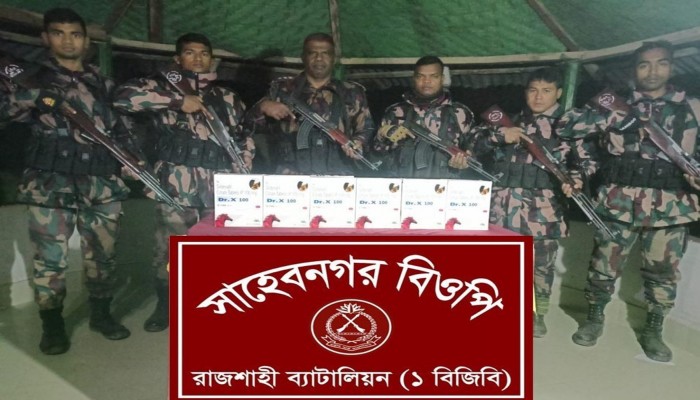 গোদাগাড়ী সীমান্তে বিপুল পরিমাণ Dr-X যৌন উত্তেজক ট্যাবলেট জব্দ