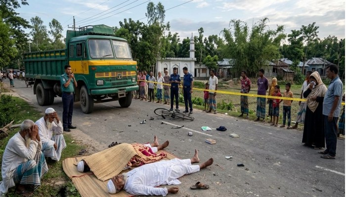 সাহরি খেয়ে মসজিদে যাওয়ার পথে ট্রাকচাপায় বাবা-ছেলে নিহত