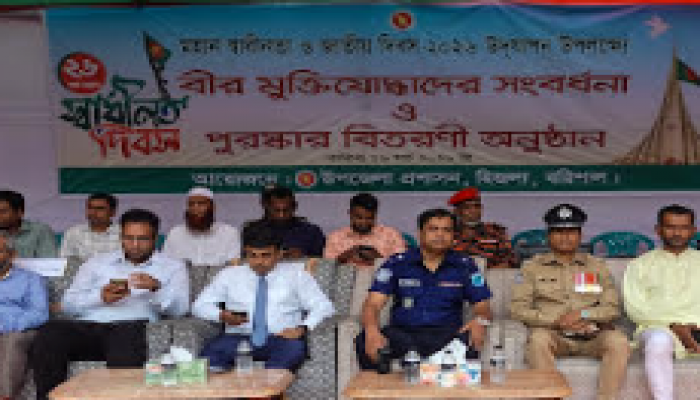 হিজলায় যথাযোগ্য মর্যাদায় মহান স্বাধীনতা দিবস উদযাপিত