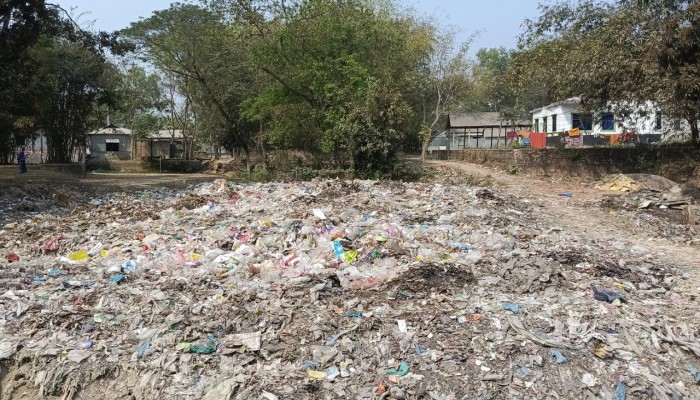 ফুলবাড়ীয়া পৌরসভায় নেই ডাম্পিং স্টেশন, দুর্ভোগে পৌরবাসী