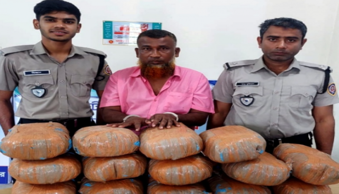 ​কেন্দুয়ায় চেকপোস্টে ২৮ কেজি গাঁজাসহ মাদক ব্যবসায়ী আটক