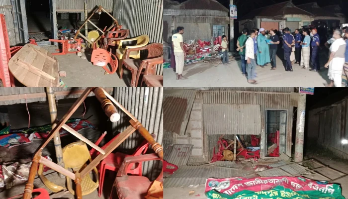 বিএনপির কার্যালয় ও দোকানে আ.লীগের হামলা-ভাঙচুর, আহত ২০