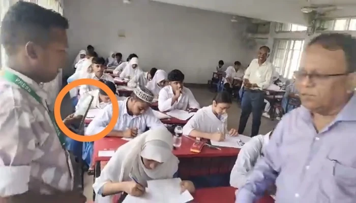 নিয়ম ভেঙে পরীক্ষাকেন্দ্রে এমপি