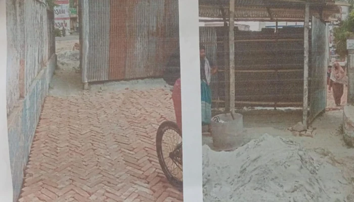 কুমিল্লায় সরকারি রাস্তা বন্ধ করে দুই ভাইয়ের দেয়াল নির্মাণ