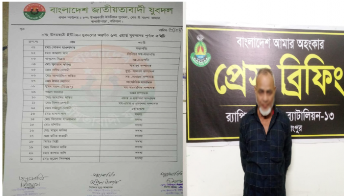 র‌্যাব-১৩ এর অভিযানে রংপুরের পরশুরাম থানার চাঞ্চল্যকর মাদ্রাসার শিশু ছাত্রীকে ধর্ষণ মামলার প্রধান আসামি মাদ্রাসার পরিচ্ছন্নতাকর্মী গ্রেফতার।