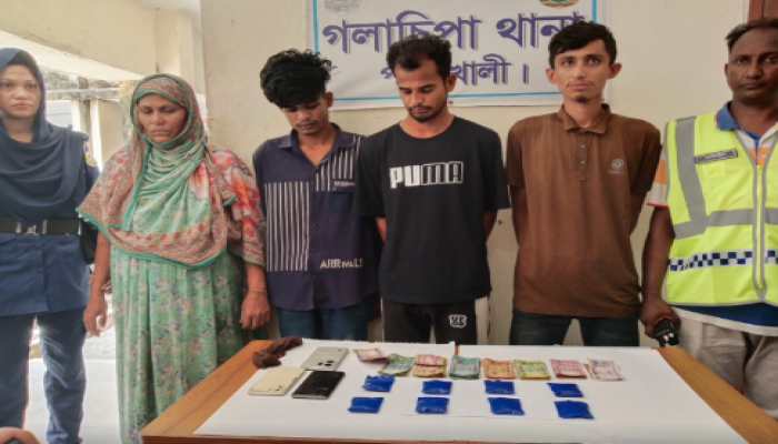 ​গলাচিপায় মা-ছেলেসহ ৪ ইয়াবা কারবারী গ্রেপ্তার