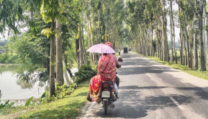 কুড়িগ্রামে টানা দাবদাহে বিপর্যস্ত জনপদ, তীব্র রোদে উঠে যাচ্ছে সড়কের পিচ