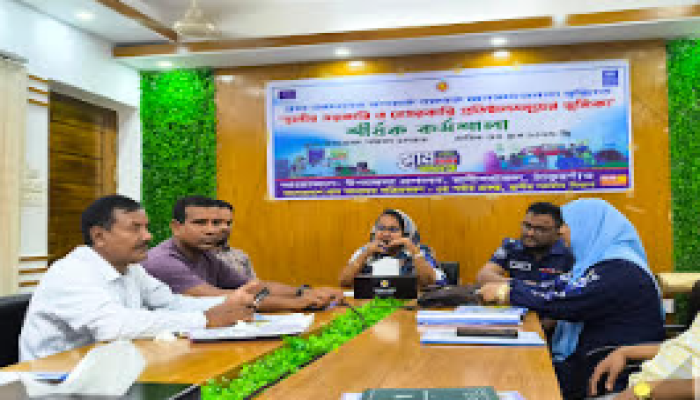 রাণীশংকৈলে অল্প সময়ে ও স্বল্প খরচে বিরোধ নিষ্পত্তিতে গ্রাম আদালত কর্মশালা