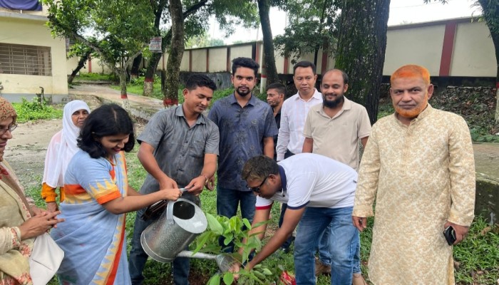 নান্দাইলে বৃক্ষরোপণ কর্মসূচির উদ্বোধনে- ইউএনও ফাতেমা জান্নাত