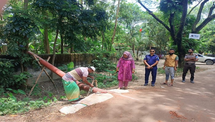 মালখানগরে কৃষিজমি ও জলাশয় ভরাটে ব্যবহৃত ৮০০ মিটার পাইপ অপসারণ,  উপজেলা প্রশাসনের অভিযান
