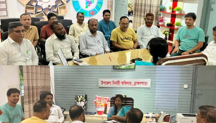 ব্রাহ্মণপাড়ায় নবাগত ইউএনওর সঙ্গে সাংবাদিকদের মতবিনিময়