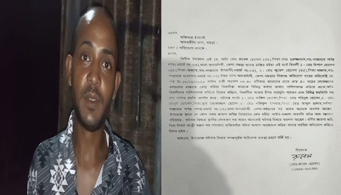 সান্তাহারে রাস্তা সংস্কার নিয়ে প্র'তিবাদ করায় প্রকাশ্যে শাসালেন দুই বিএনপি নেতা
