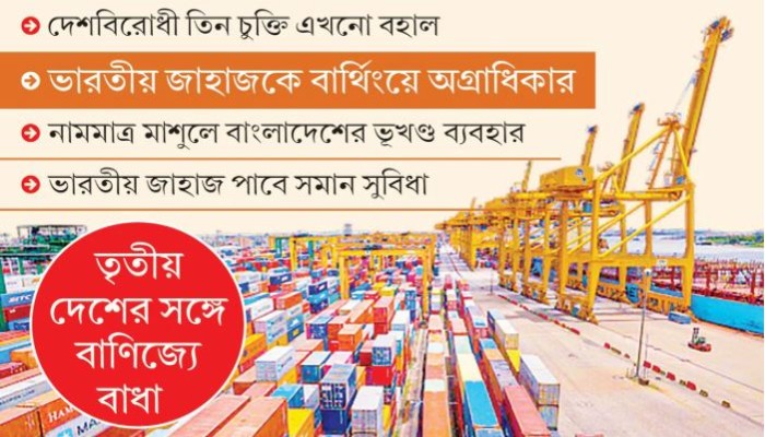 ট্রানজিটের আ'ড়া'লে সব বন্দর ভা'র'তে'র ক'ব'জা'য়