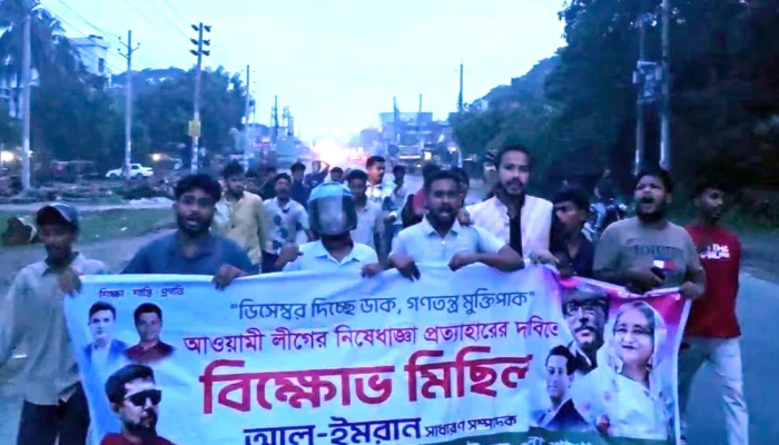 ঝিনাইদহে ভোররাতে নি'ষি'দ্ধ ছাত্রলীগের ঝ'টি'কা মিছিল, ভিডিও ছড়িয়ে চা'ঞ্চ'ল্য