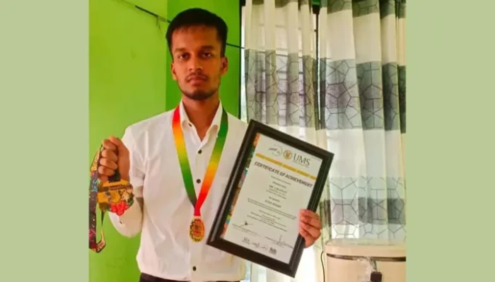 নাটোরের তরুণ আব্দুল্লাহর আন্তর্জাতিক স্বর্ণপদক অর্জন